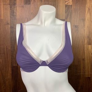 Victoria's Secret Purple Lace Unlined Demi Bra 32C New without Tag, Tag is missi